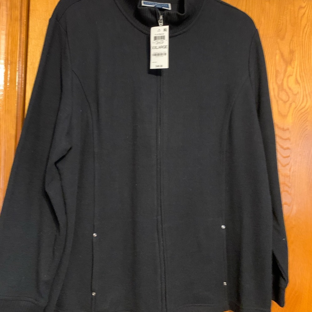 Black Zip-Up Jacket excellent quality new